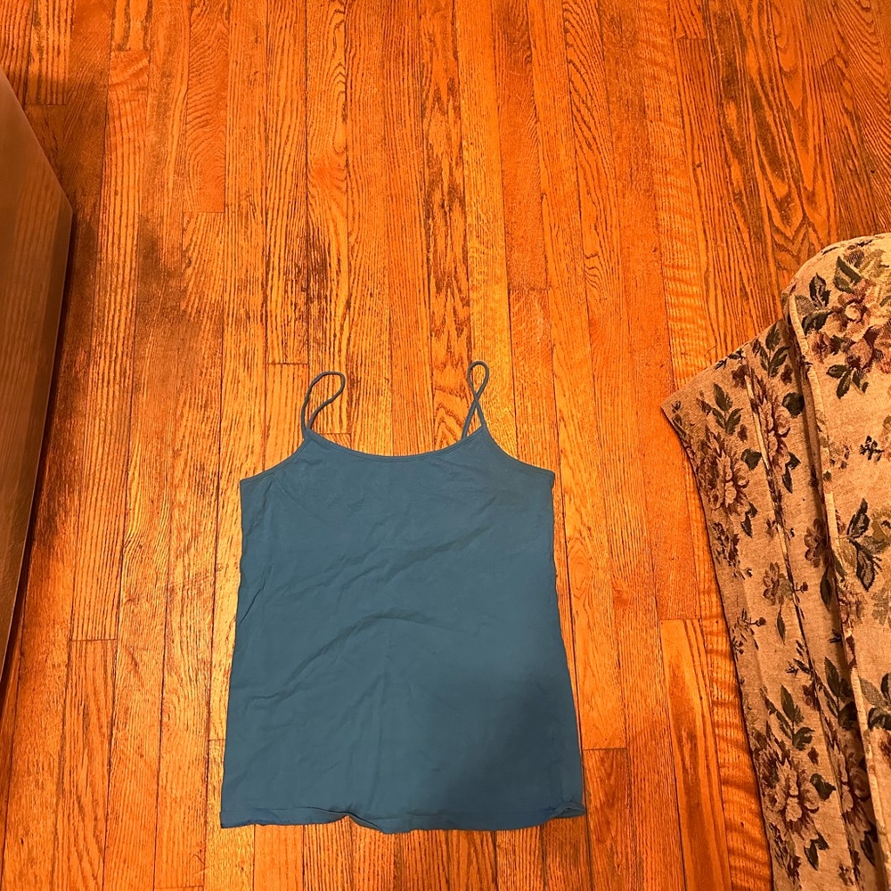Time and Tru Blue Fitted Sleeveless Camisole Top